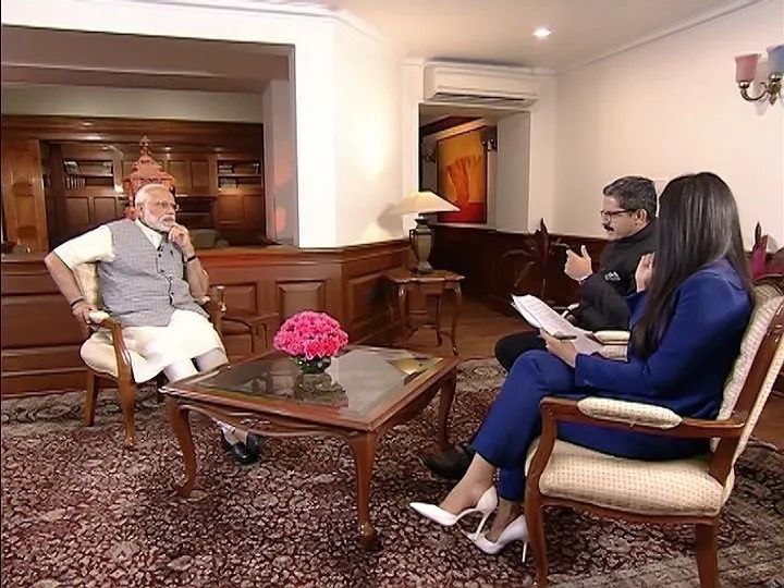 PM Modi on live TV show
